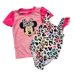 Disney Minnie Rashguard & Swimsuit